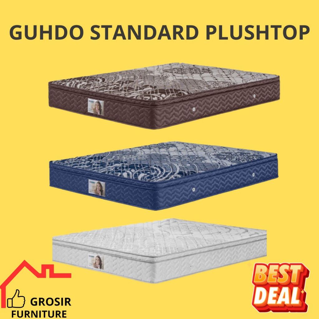 KASUR SPRING BED GUHDO Standard Plush Top - FULL SET - KASUR SAJA