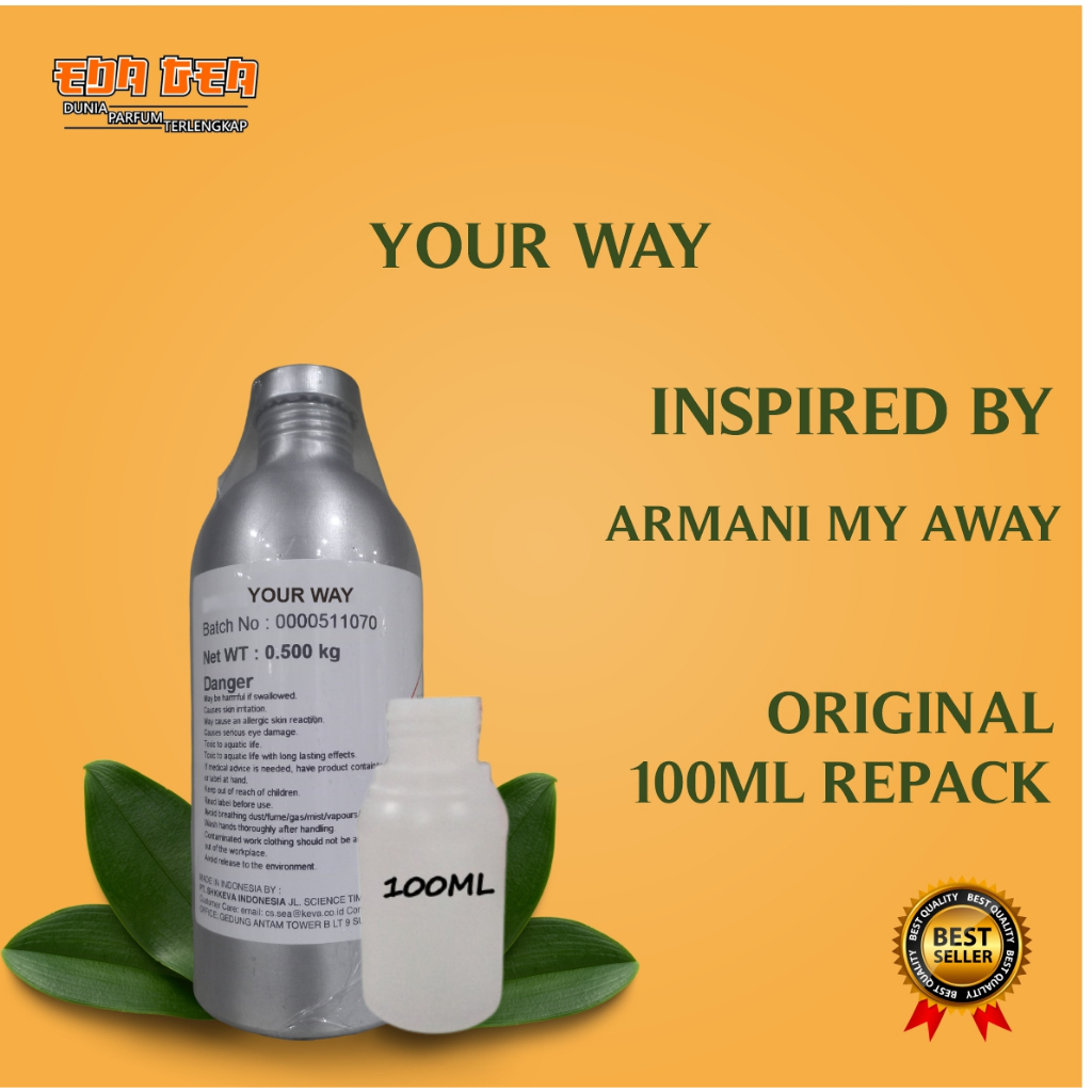 BIBIT PARFUM YOUR WAY | ARMNI MY A WAY | KEVA | 100ML | REPACK