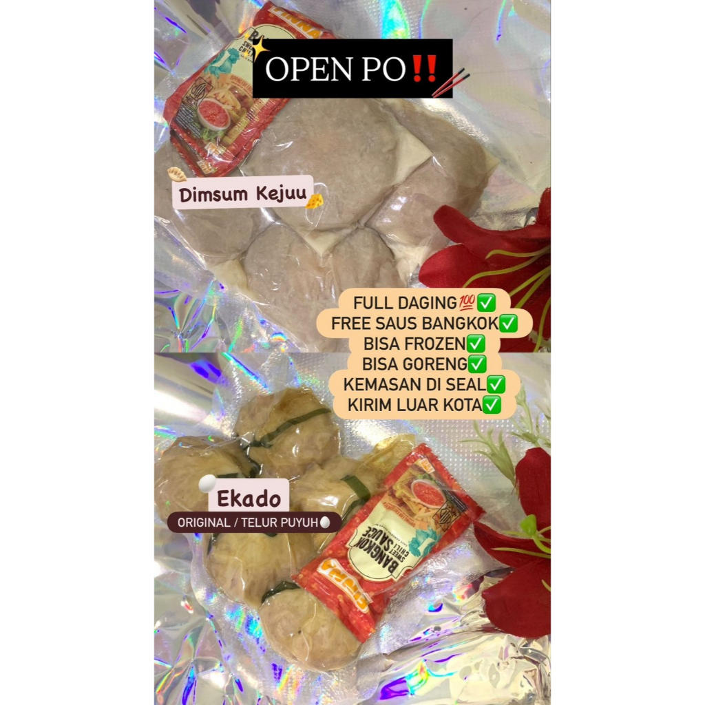 Dimsum Keju Frozen & Ekado Telur Puyuh Homemade – OPEN PO (Fresh Tanpa Pengawet)