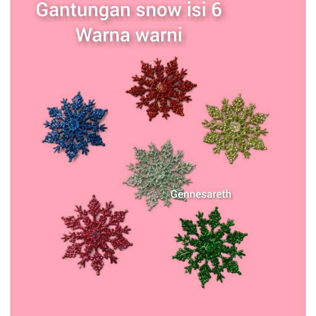Gantungan Snow Natal/Aksesoris Natal/Pajangan Natal/Dekorasi/gantungan salju