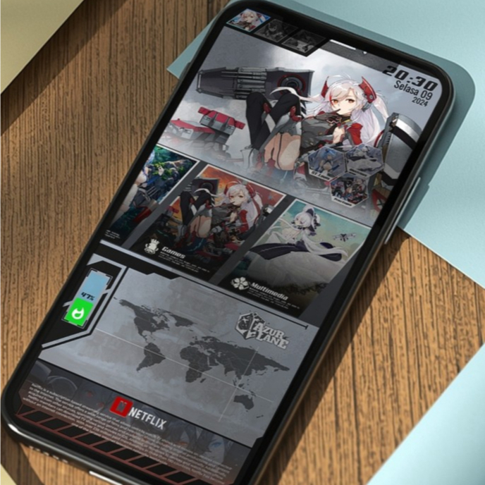 Template KLWP Pro | Azure Lane Theme untuk semua Android