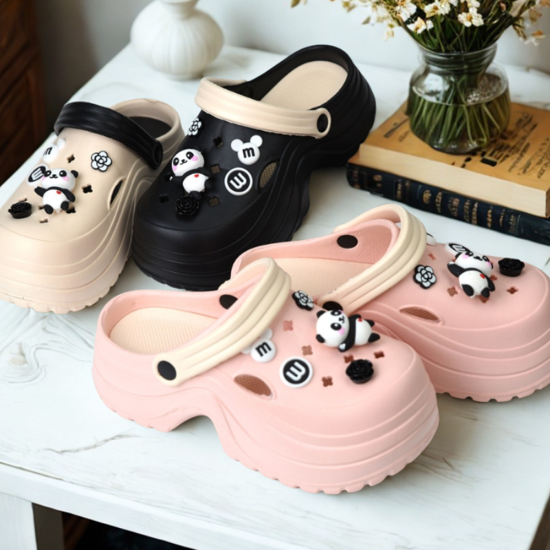 Sandal wanita lucu Sandal Baim Wanita Special TINGGI 7 CM Bahan Ringan - Sandal Wedges Karet Wanita