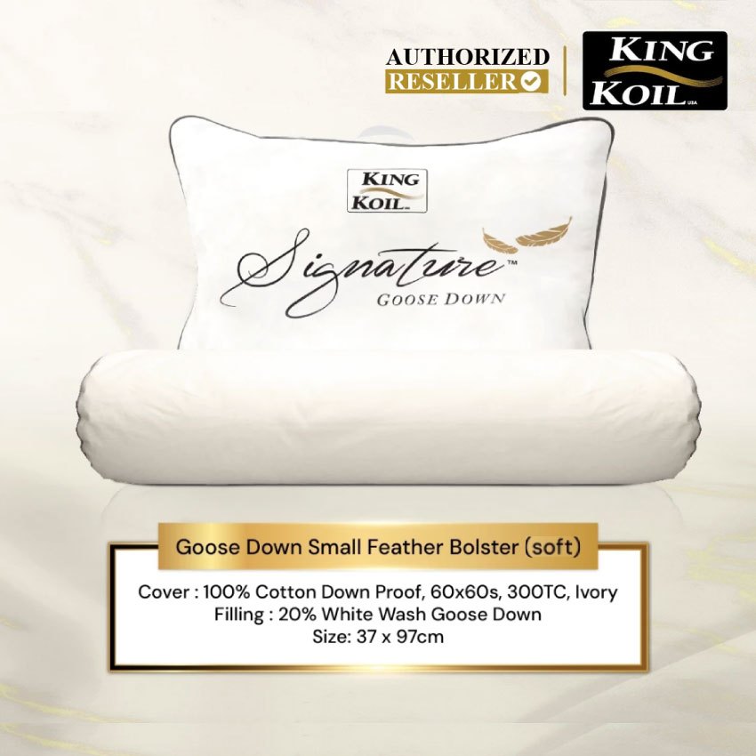 KingKoil Signature Goosedown Bolster | Guling Bulu Angsa King Koil Goose Down 20% WWGD 1500 gr