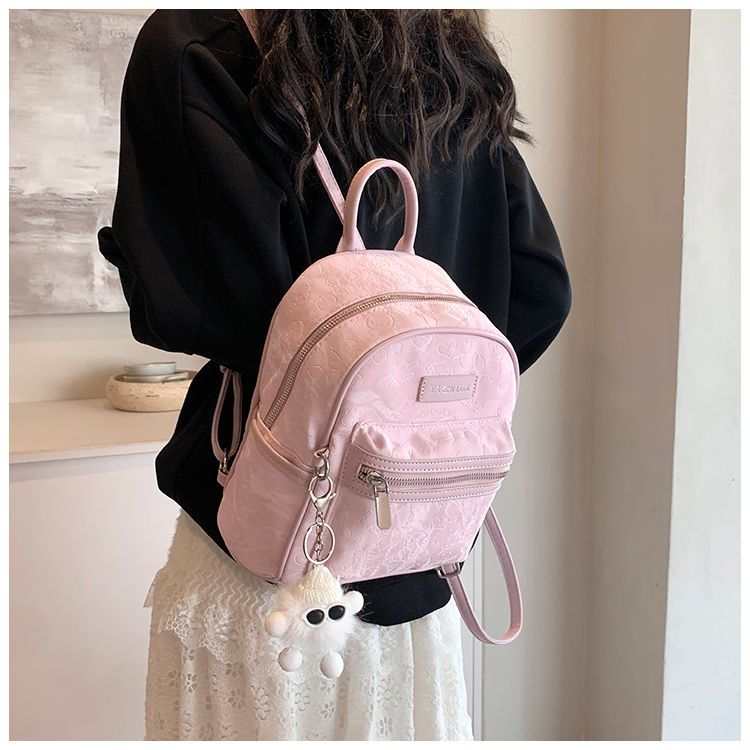 Tas Ranse Kecil Kulit Wanita Sintetis Lucu Tas Ransel Sekolah Wanita Tas Pink Tas Ransel Mini Y2k Ta