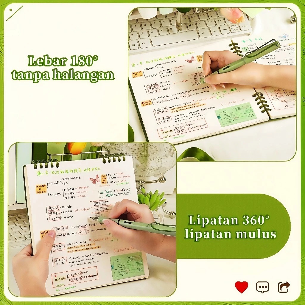 

Notebook Buku B5 Flip Vertikal/ Buku Binder B5 /Tulis Sekolah Lucu Buku Notebook Aesthetic / Binder 360 Derajat Notebook