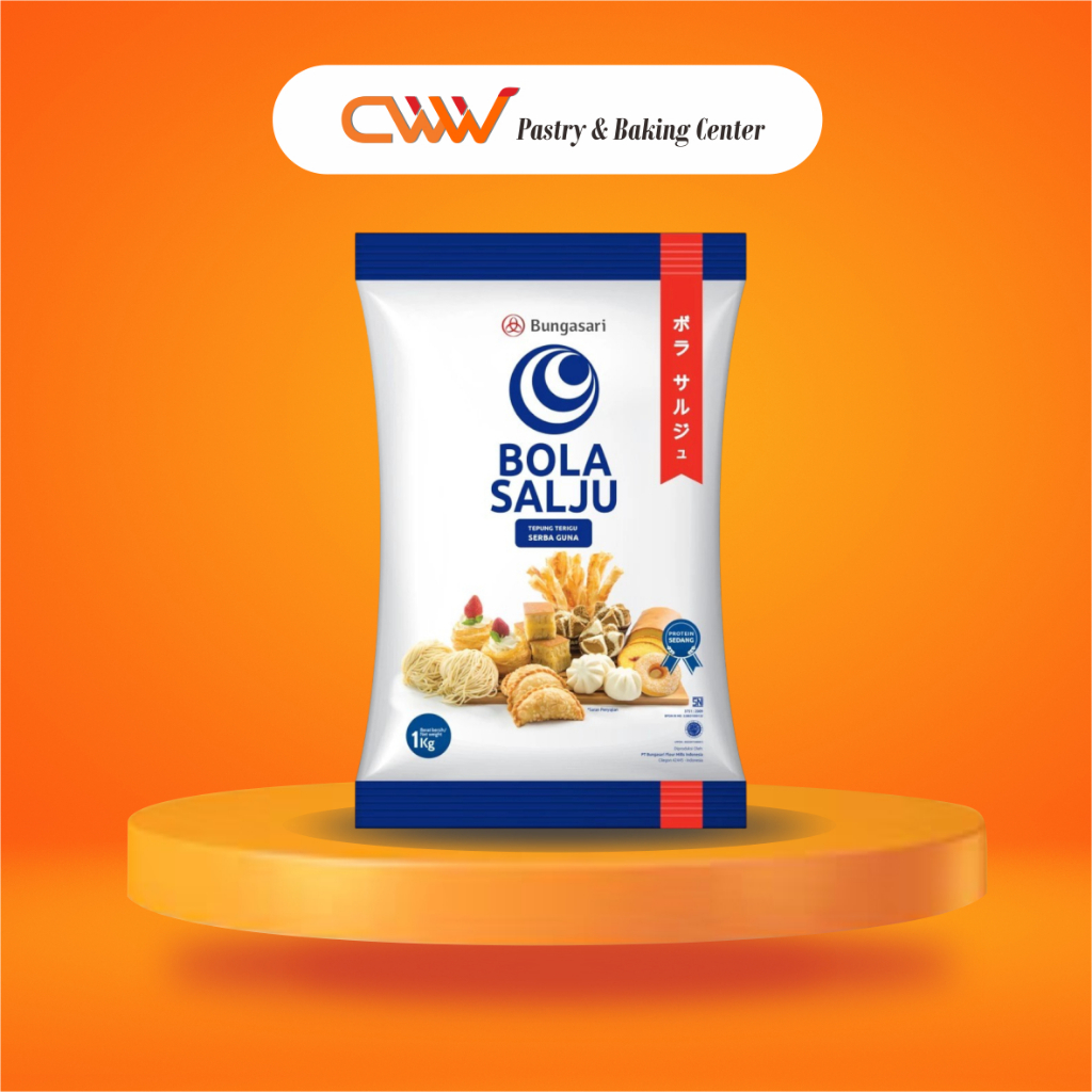 

Bola Salju Tepung Terigu Serbaguna All Purpose Flour 1Kg Protein Sedang Kue Roti Cake Bread Cookies