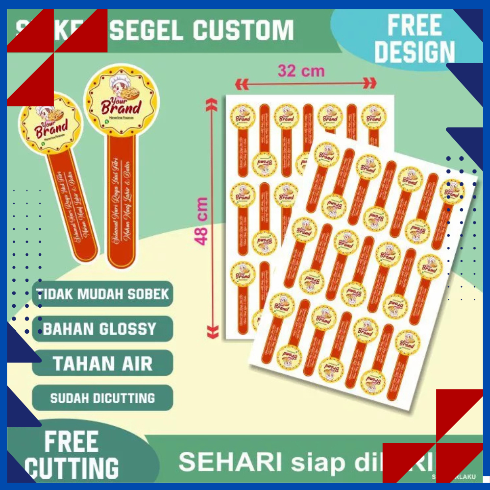 Stiker Segel Kemasan Makanan Sticker Label Segel Makanan