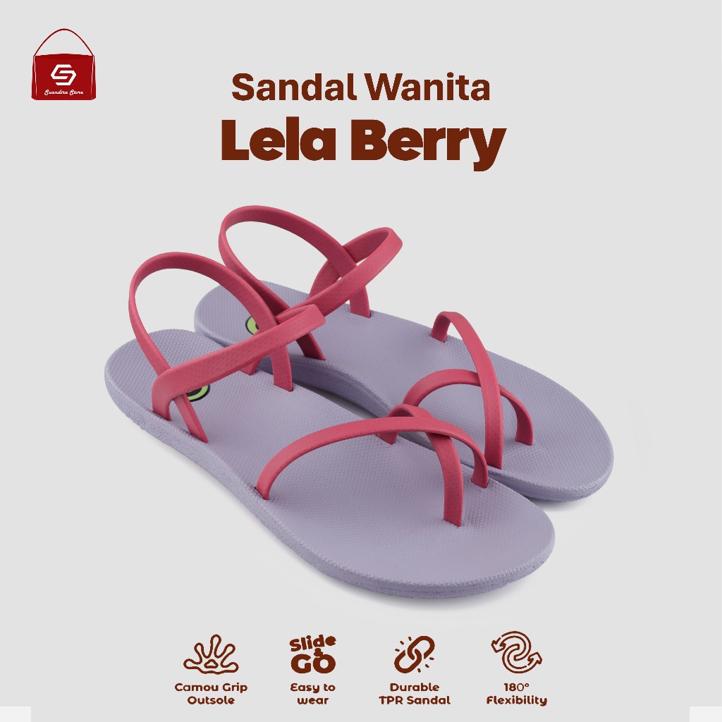 Gofort Sandal Wanita Camou Lela Berry || Gofort Sandal Pantai Wanita Nyaman Anti Slip