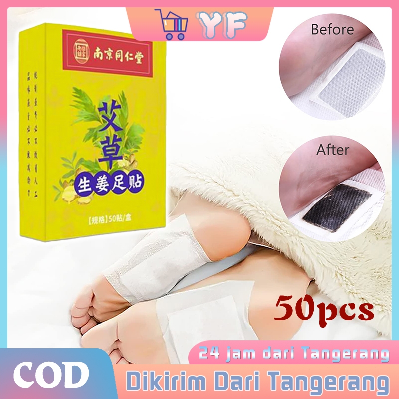 50Pcs Bau Foot Patch Buang Racun Tubuh Alami Apsintus Kaki Patch Detox Foot Patch Koyo Kaki Detox