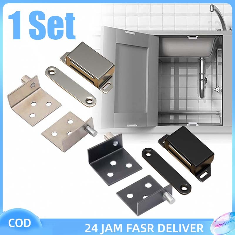 1Set Engsel Pivot Pintu Magnetik Putar 360 Derajat Engsel Jendela Lemari Kayu Engsel Putar Tengah En