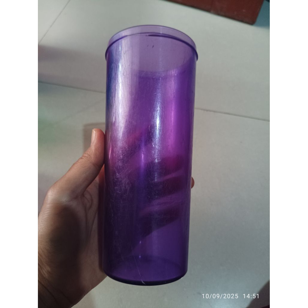 gelas kristal tupperware bekas