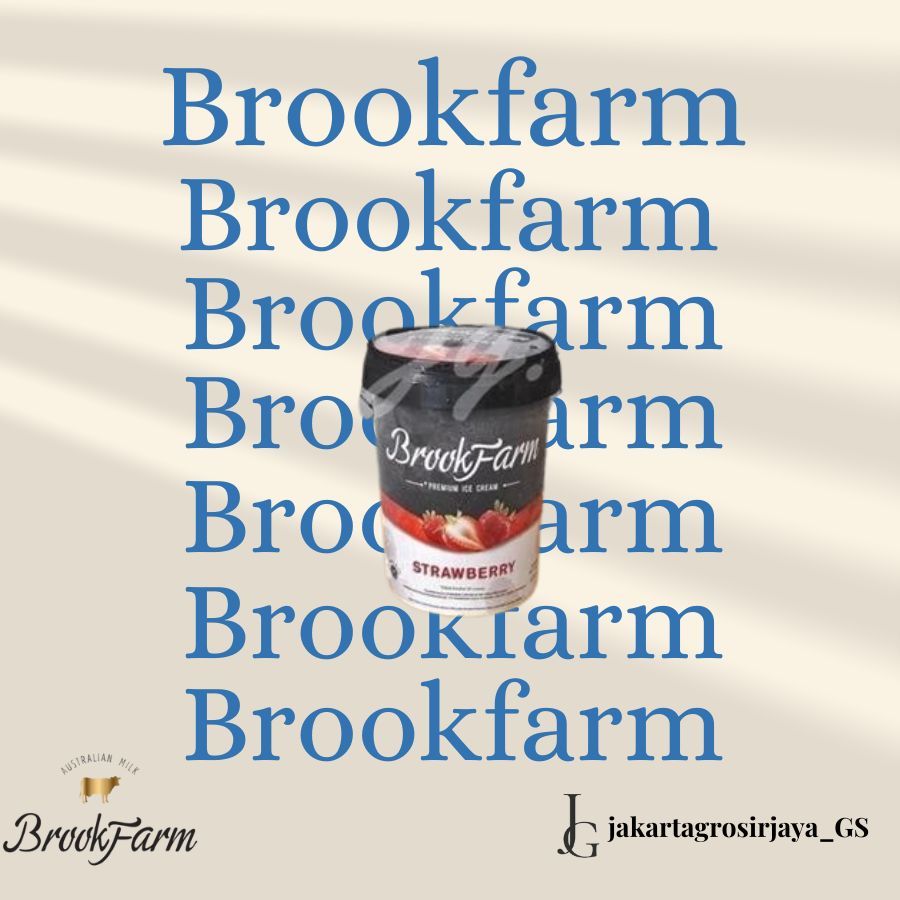 

Ice Cream Brookfarm Strawberry - Es Krim Brookfarm stroberi 473 ml