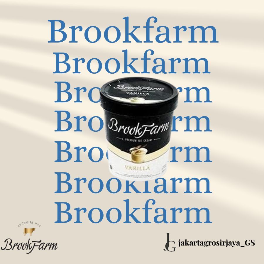 

Ice Cream Brookfarm Vanilla - Es Krim Brookfarm vanila 473 ml