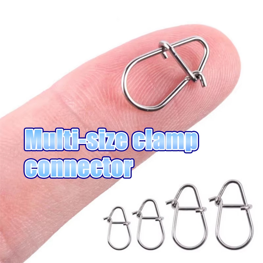 100PCS Peniti Pancing Baja Tahan Karat Konektor Pancing Jepretan yang bagus Konektor Memancing