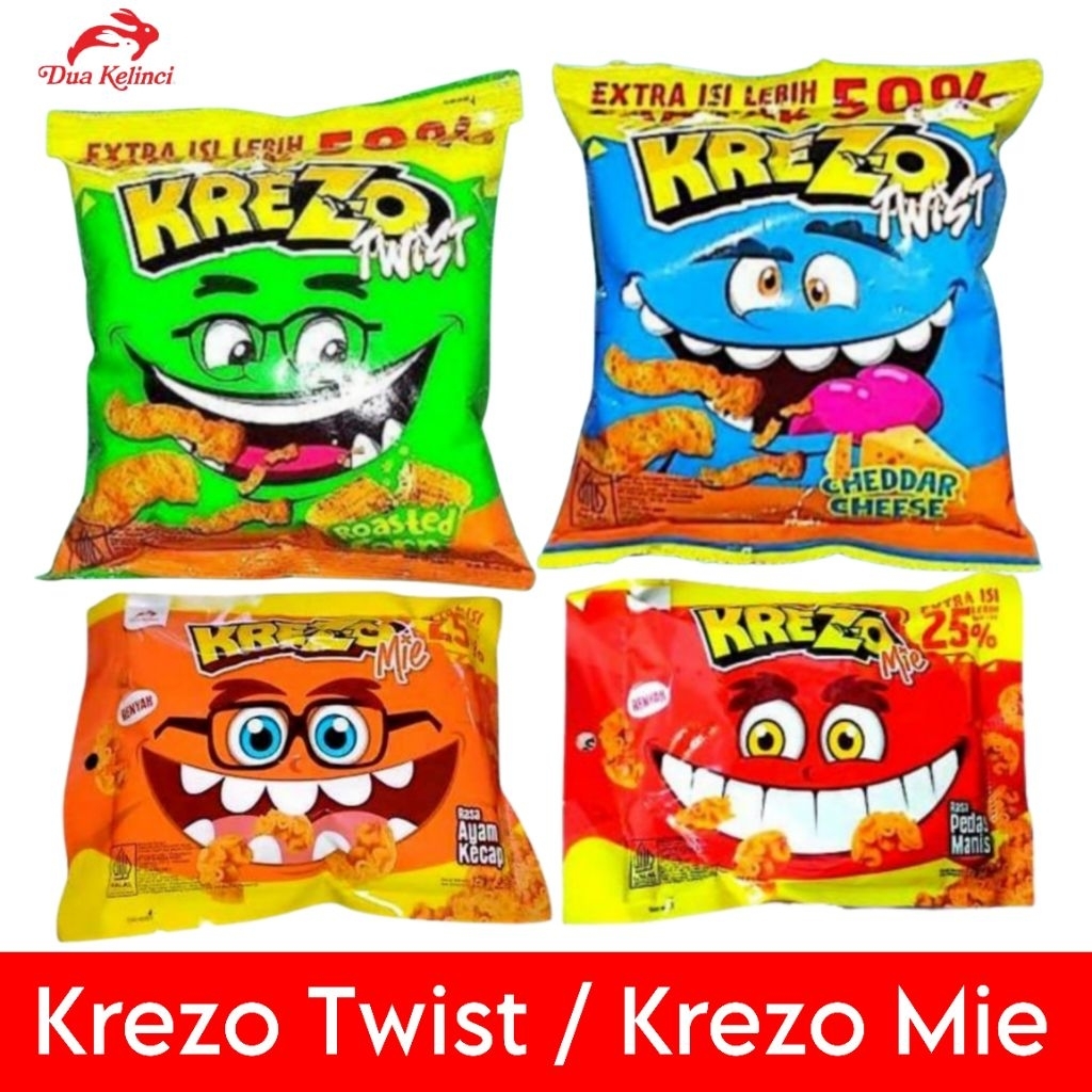 

DK Krezo Mie ayam pedas twist snack jagung isi 10pc renceng