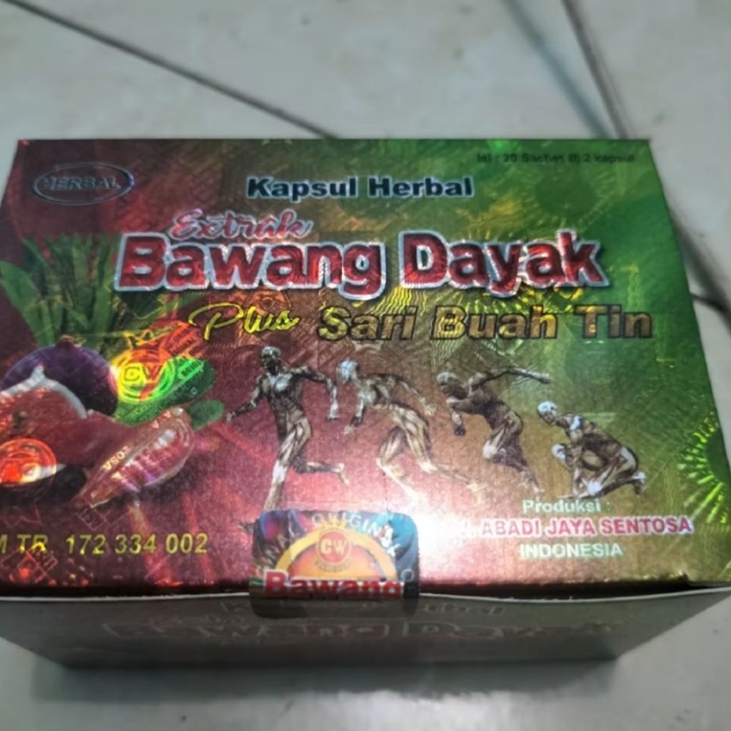 BPOM Bawang Dayak kapsul Original 100% Asli isi 20 sachet / Kapsul Herbal Extrak Bawang Dayak Plus S