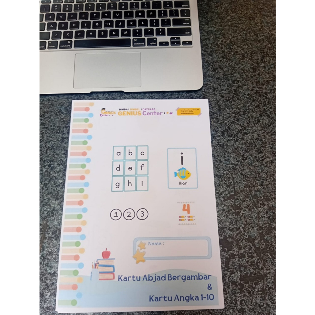 

Geniius Center Worksheet Kartu Abjad dan Angka 1-10 Fullcolor Size A4 75 GSM