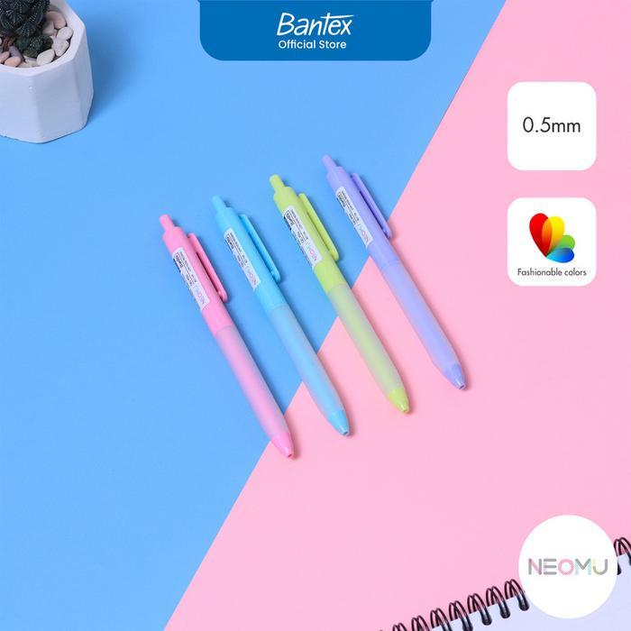 

Bantex Gel Pen / Pulpen Pena Tip 0.5 mm Low Noise Pressing Pegangan Nyaman Warna Pastel BG1106