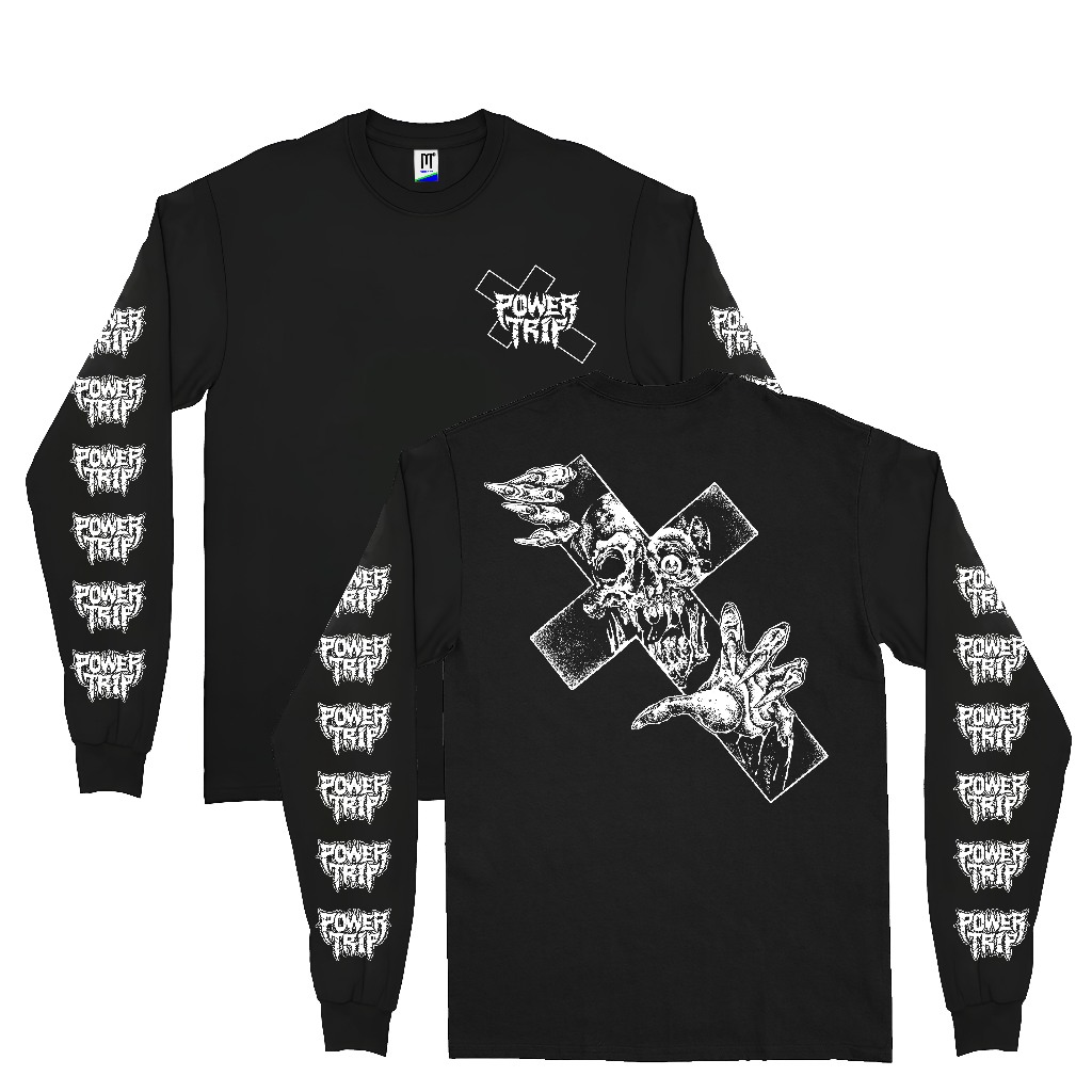 T-Shirt LONG SLEEVE POWER TRIP - CROSS | Tag Merchcons | Kaos musik | kaos band |