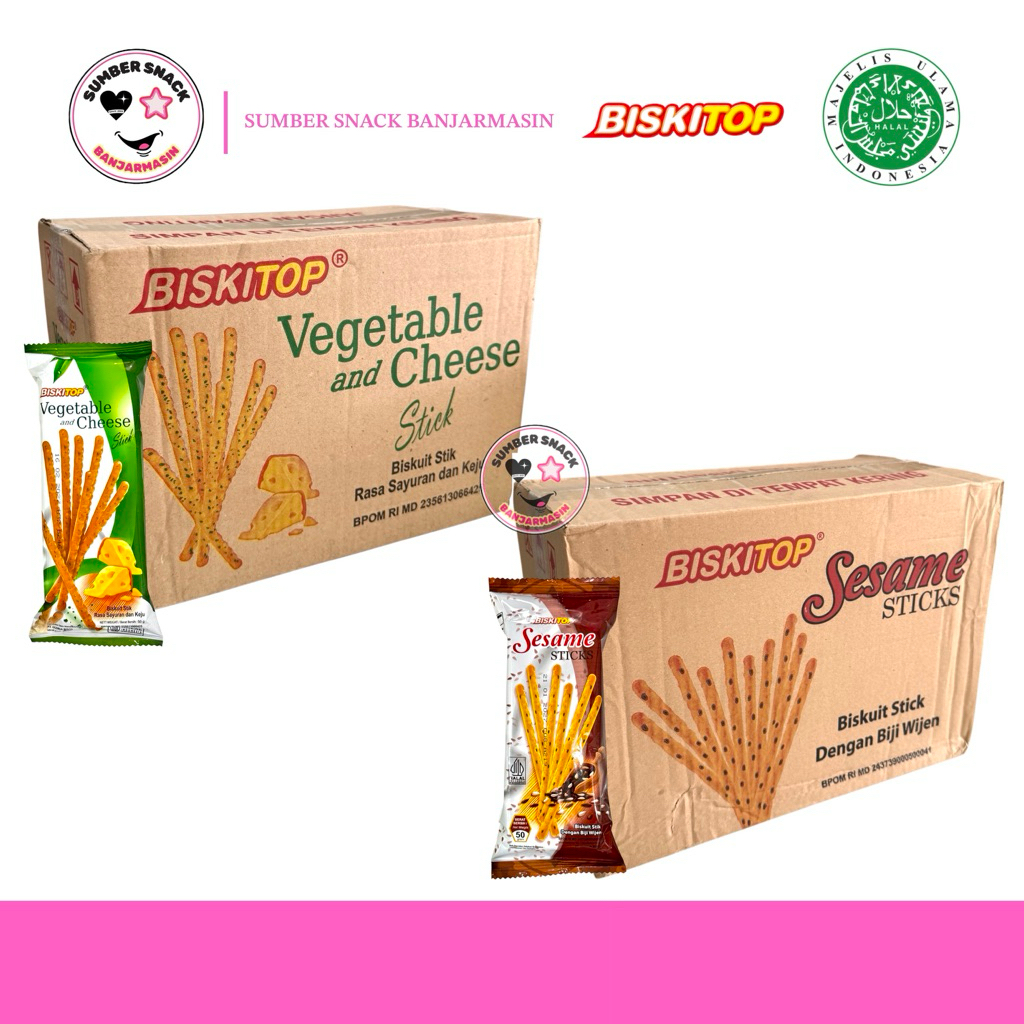

(Karton) Biskitop Biskuit Stik Karton (Isi 40 Pcs/Karton) (40x50g) (2 Varian Rasa)