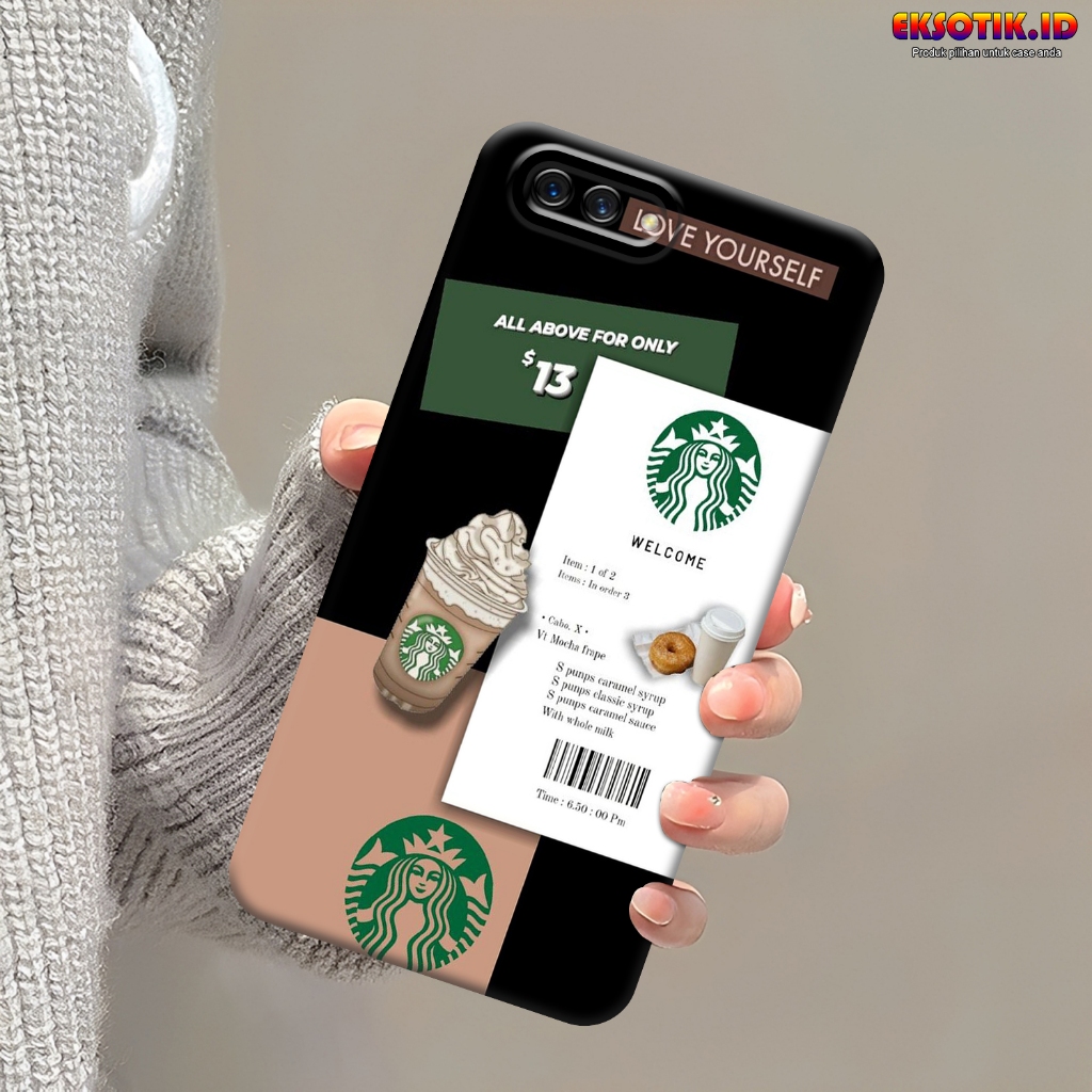 Case Oppo A3s / Realme C1 - Casing Oppo A3s / Realme C1 - Case Starbucks - Silikon Oppo A3s / Realme