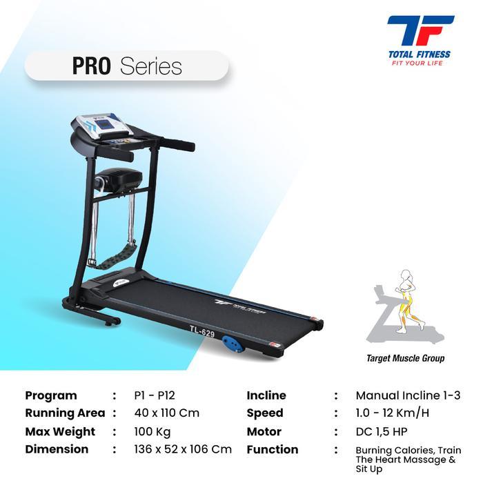 Total Fitness TL-629 Treadmill Elektrik - Latihan Kardio Rumah