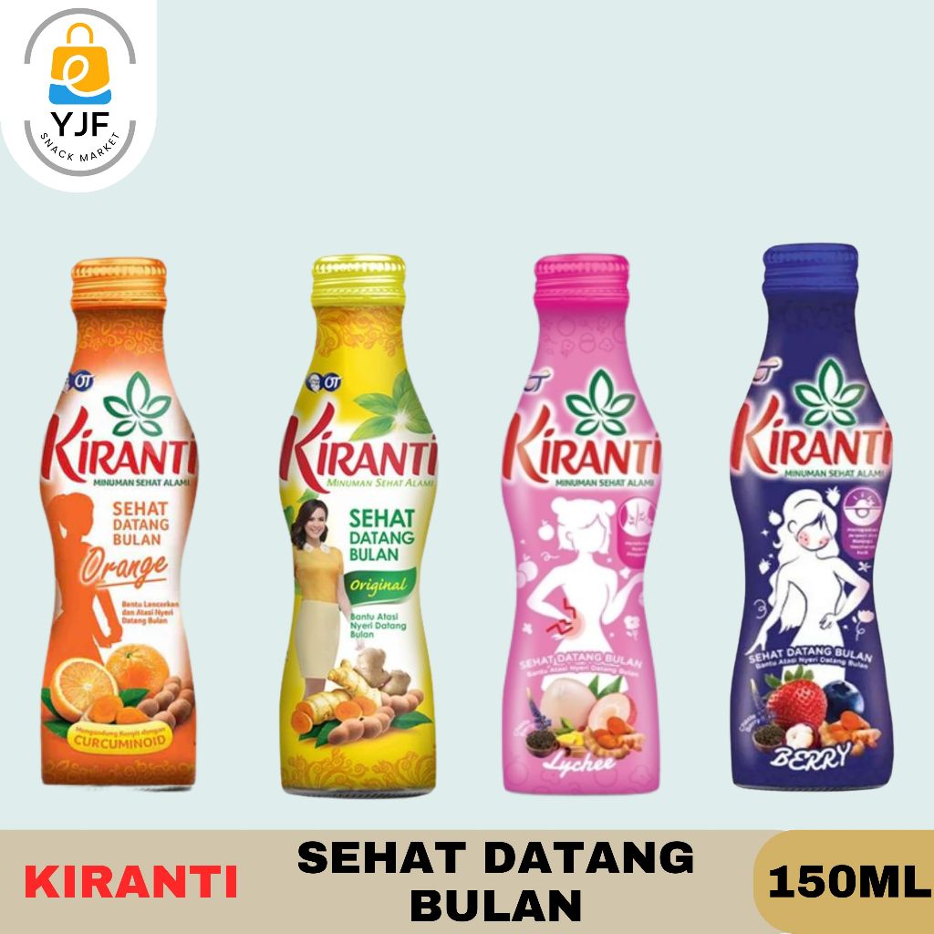 

Kiranti Sehat Datang Bulan 150ml / Minuman Herbal Untuk Masalah Kewanitaan / Original / Orange Juice / Lychee Juice / Berry Juice