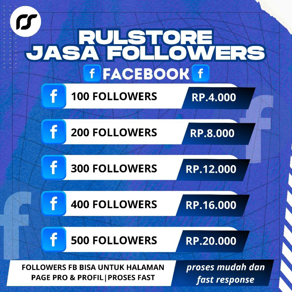 Jasa Followers Facebook Real & Aktif - Penambah Followers Cepat