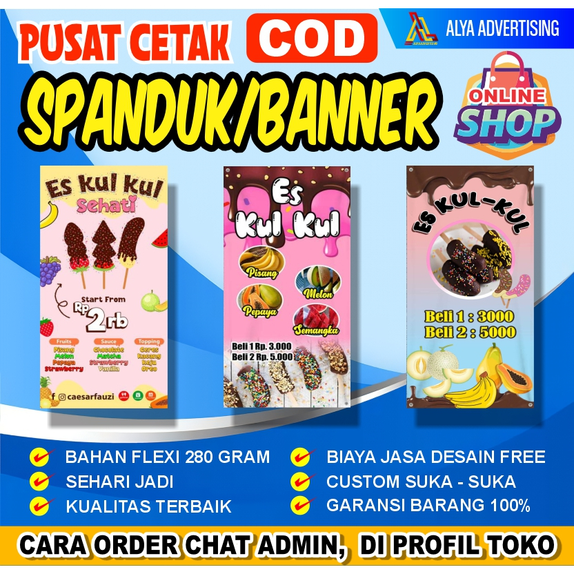 spanduk minuman jualan/spanduk minuman segar/spanduk minuman ke kinian/spanduk pop es/spanduk murah/