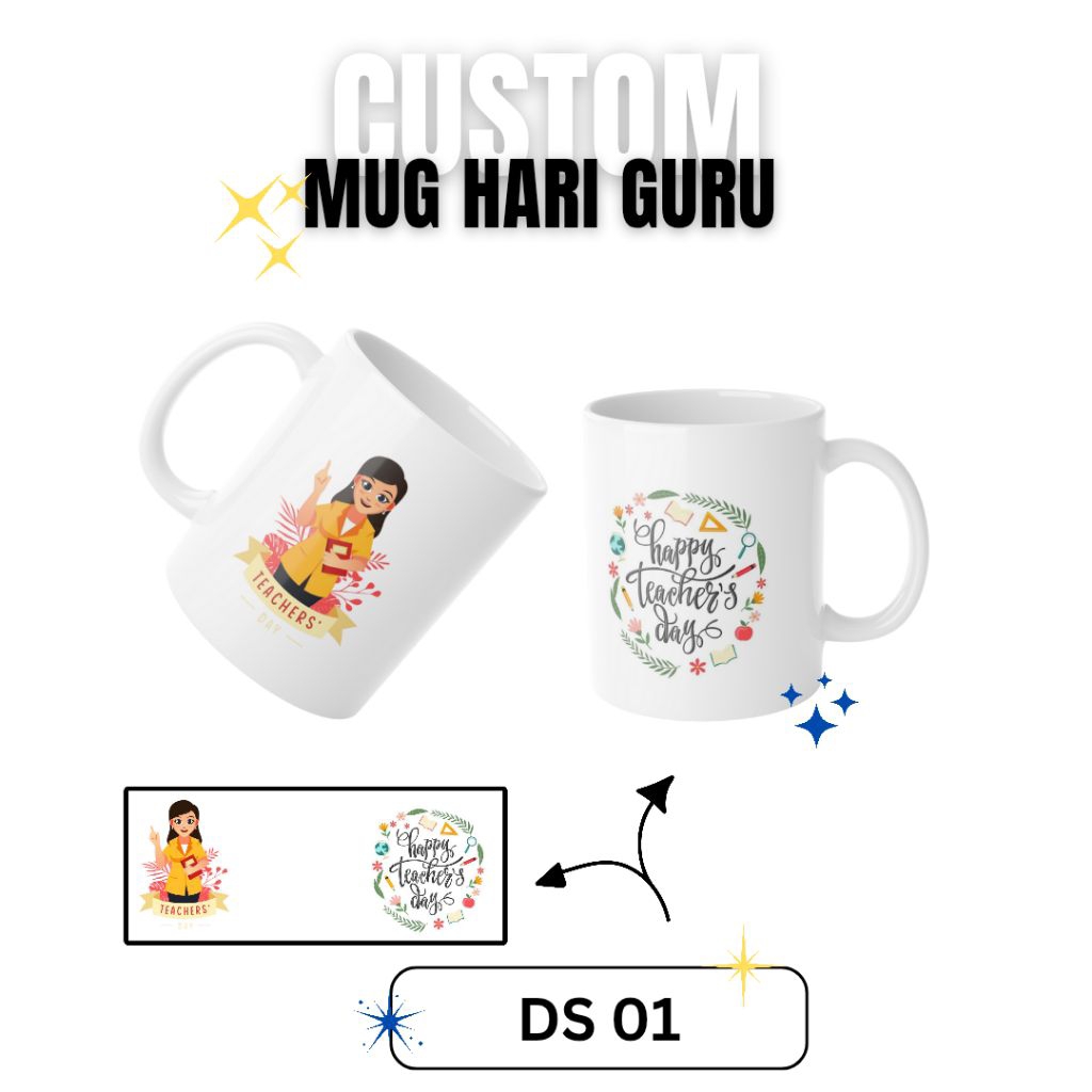 Mug Custom Guruku (souvenir / hadiah untuk guru)