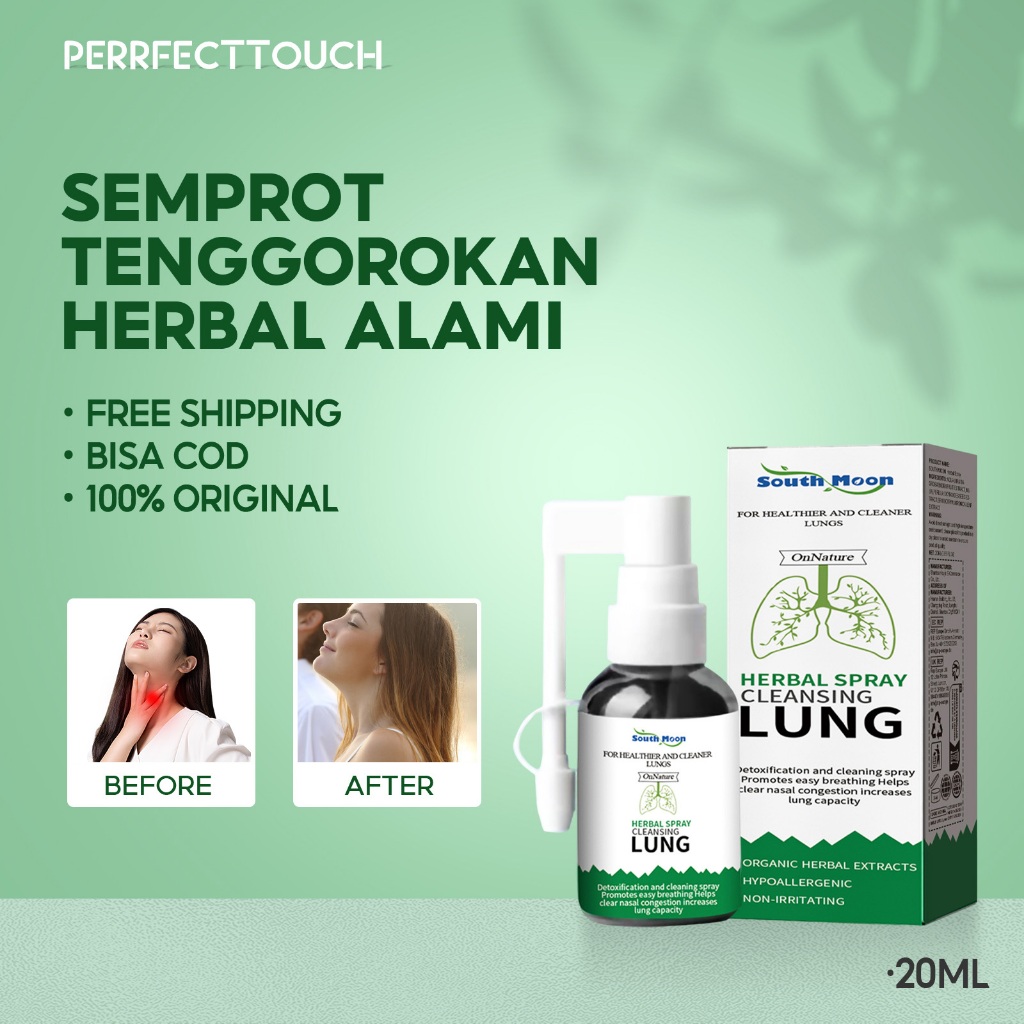 South Moon Semprot Tenggorokan Herbal Alami 20ml Spray Tenggorokan Meringankan Ketidaknyamanan Hidun