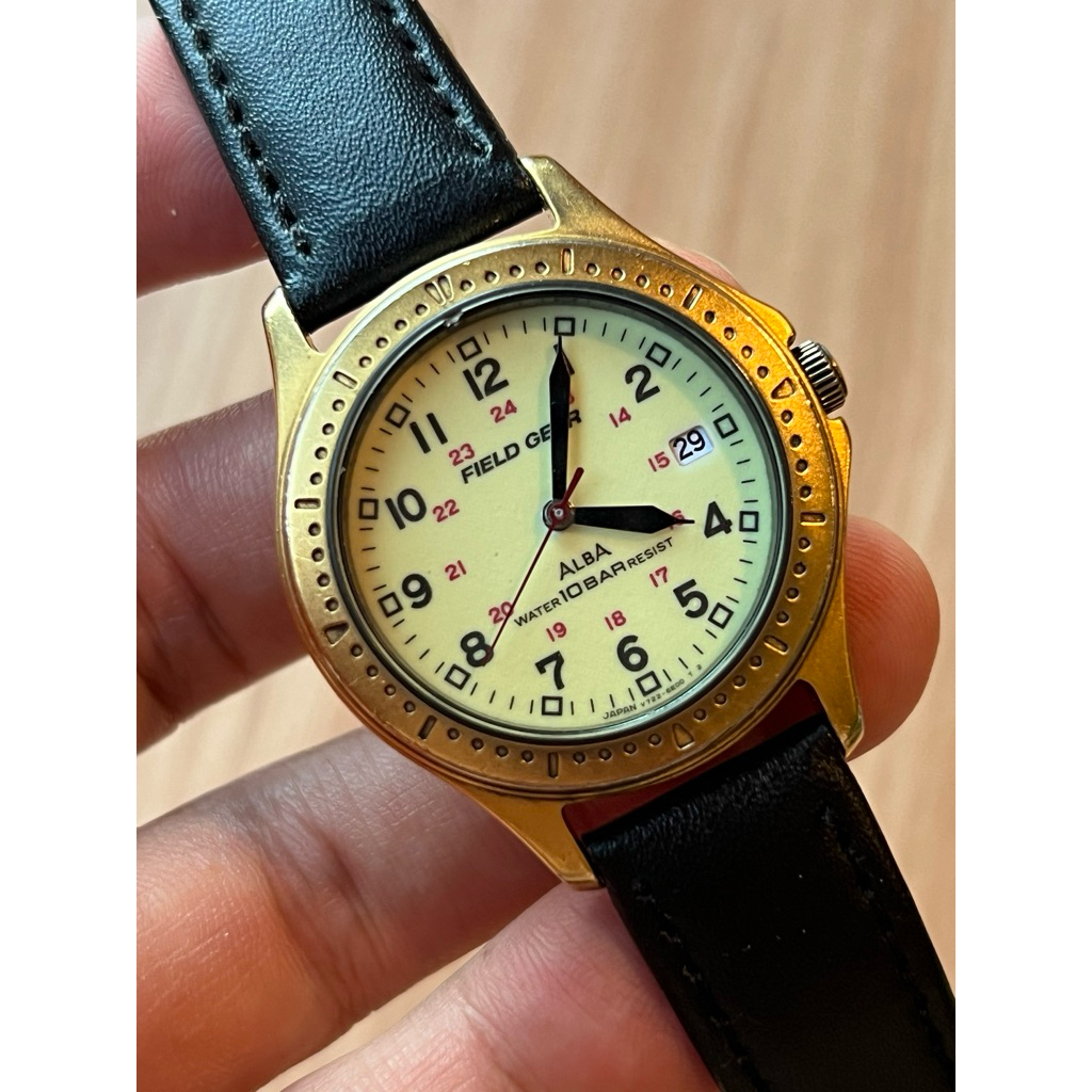 Rare ALBA Field Gear Full Lume dial