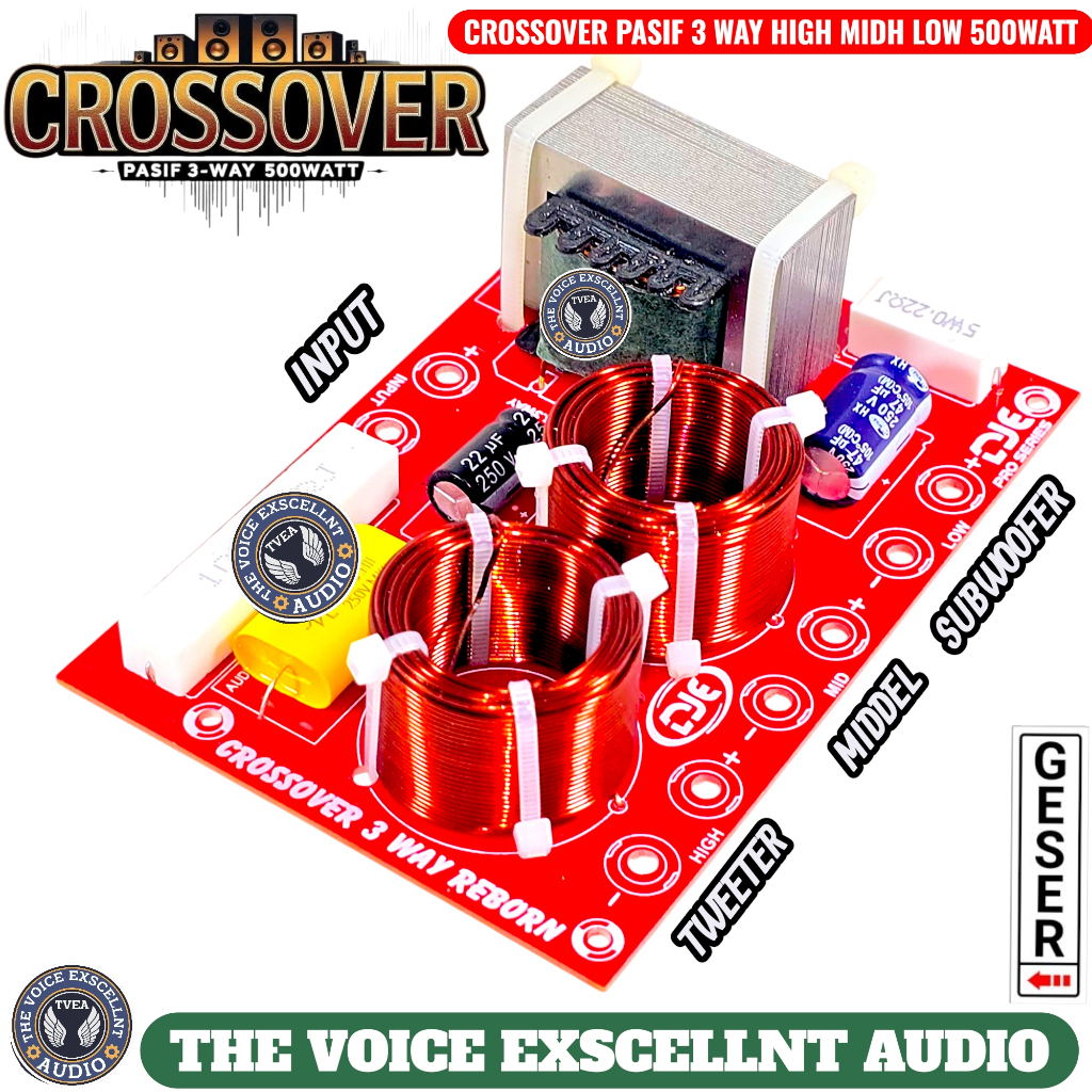 Crossover Pasif 3 WAY 500WATT TWEETER MIDDEL SUBWOOFER DJE PRO SERIES