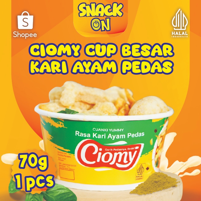 

Ciomy Cuankie Kari Ayam Pedas Cup Besar Halal Non MSG