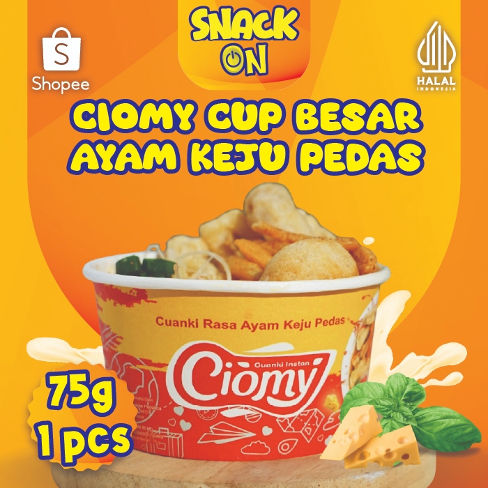 

Ciomy Cuankie Ayam Keju Pedas Cup Besar Halal Non MSG