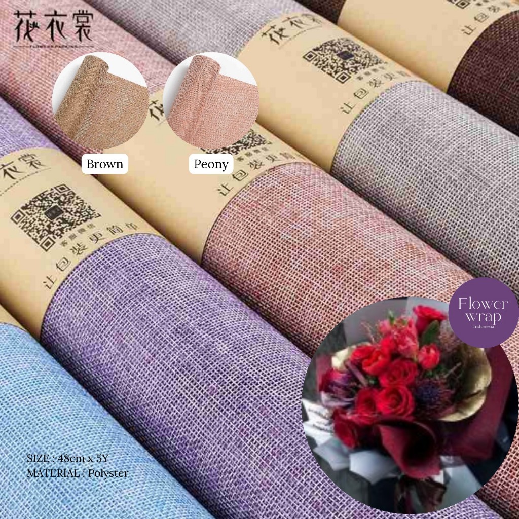 

Cellophane Flower wrapping paper varian Goni Jute premium paper florist kertas Goni Jute buket bunga premium
