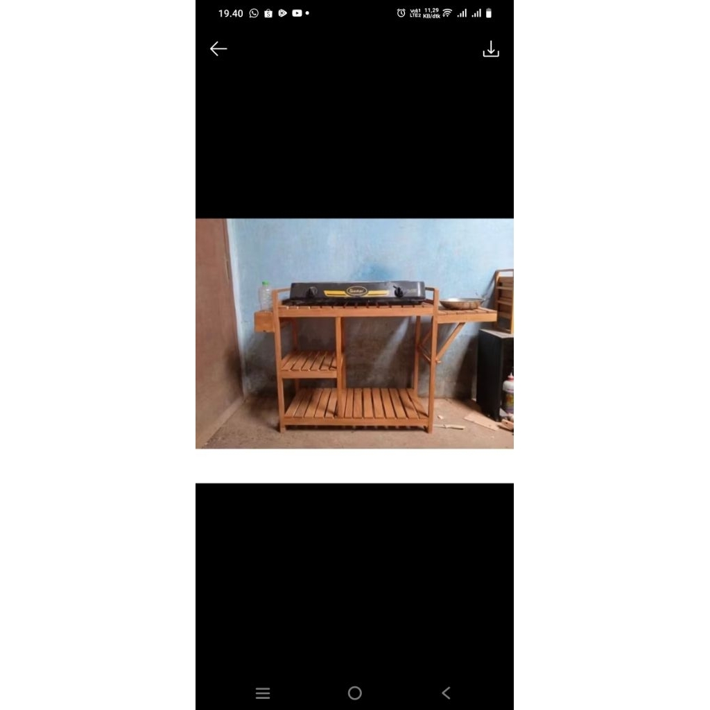 Rak meja kompor 2 tungku