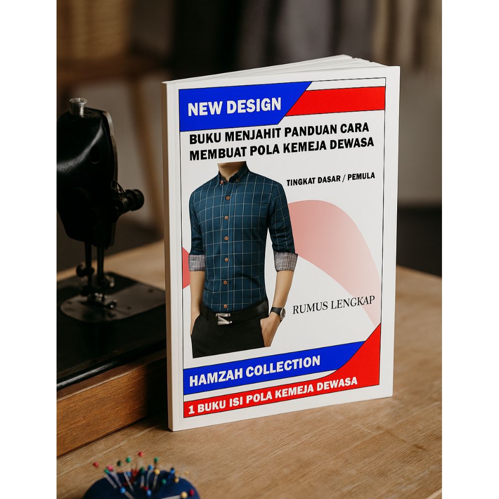 BUKU POLA JAHIT POLA KEMEJA TINGKAT DASAR PEMULA