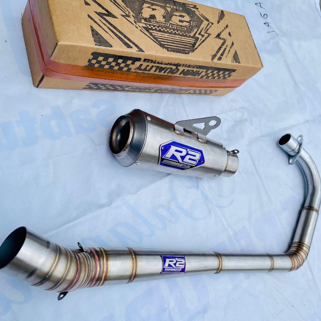 KNALPOT KOMPETISI DRAG MP VIXION TIGER FU 150CC - 250CC ORIGINAL R2 MUFFLER