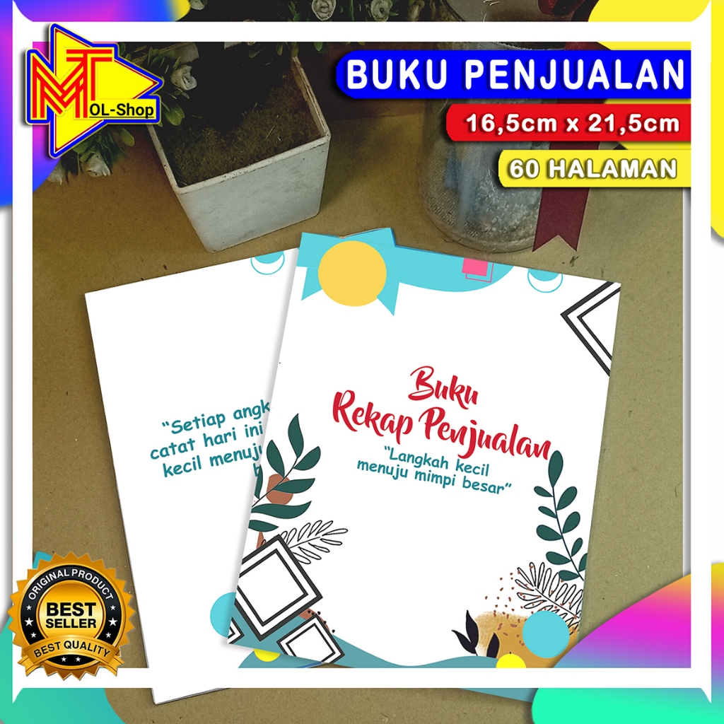 

BUKU REKAP PENJUALAN / BUKU KAS / BUKU STOK BARANG / BUKU CATATAN KEUANGAN / BUKU ONLINE SHOP A5