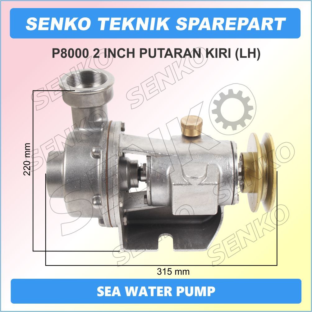 P8000 2" LH SEA WATER PUMP / POMPA AIR LAUT / POMPA KEONG / POMPA STAINLESS / POMPA SIRKULASI