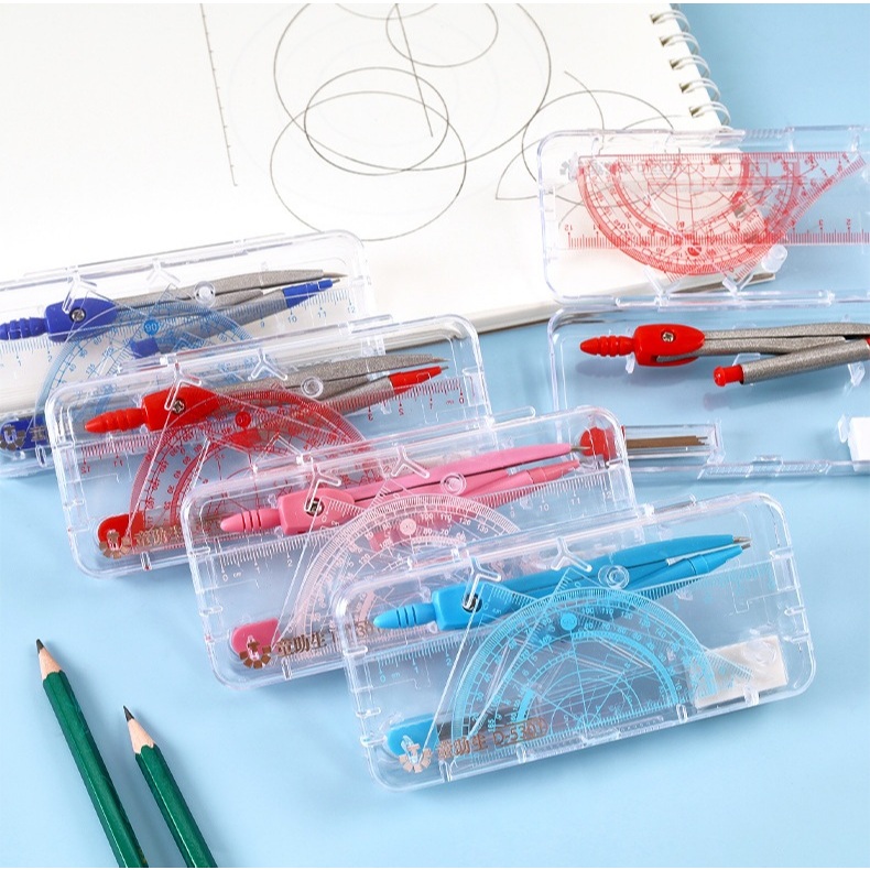 

Compass Jangka Besi Set Penggaris Busur Set Matematika 7 in 1 D-5301