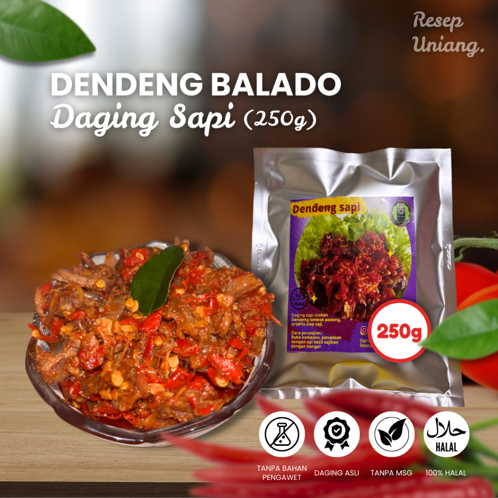

Dendeng Balado Sapi Khas Minang – Lauk Instan Praktis 250gr
