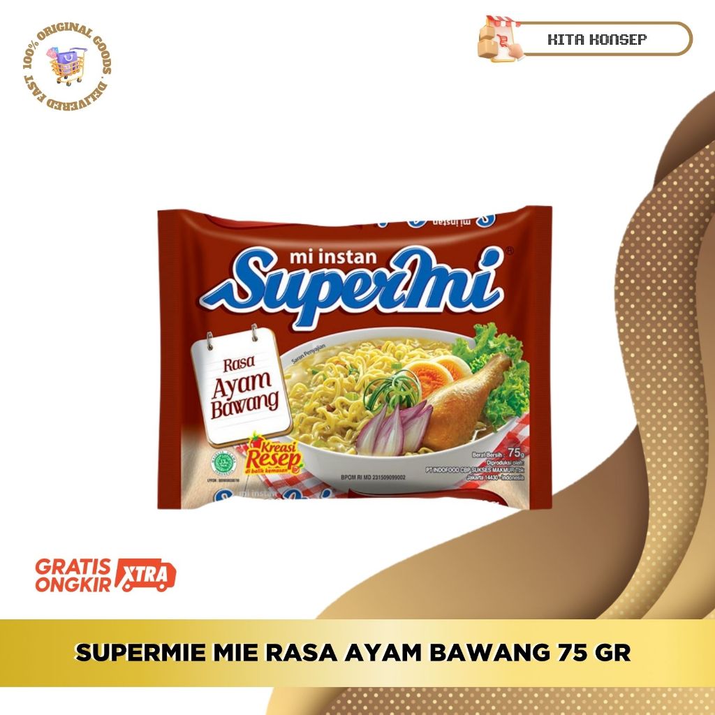 

SUPERMIE MIE RASA AYAM BAWANG 75 GR