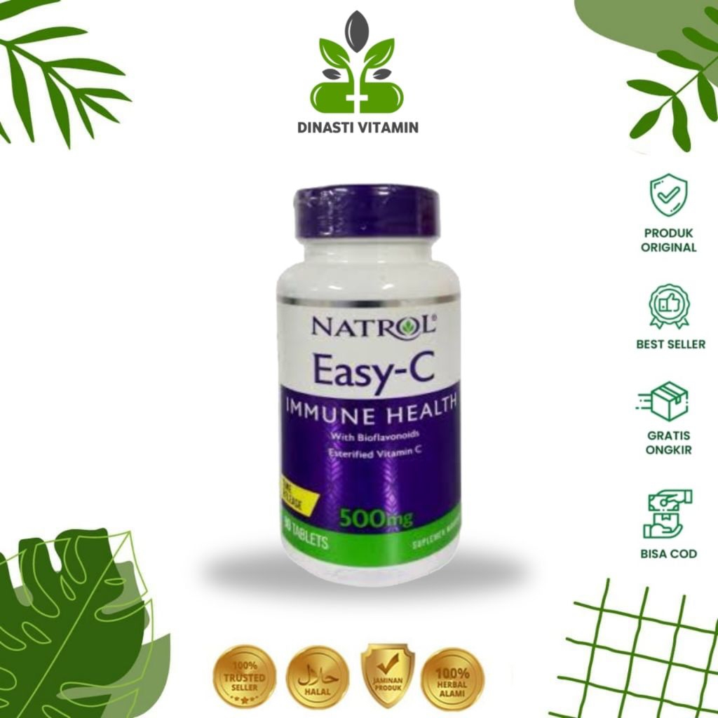Natrol Easy-C Immune Health 500mg Suplemen Multivitamin Daya Tahan Tubuh