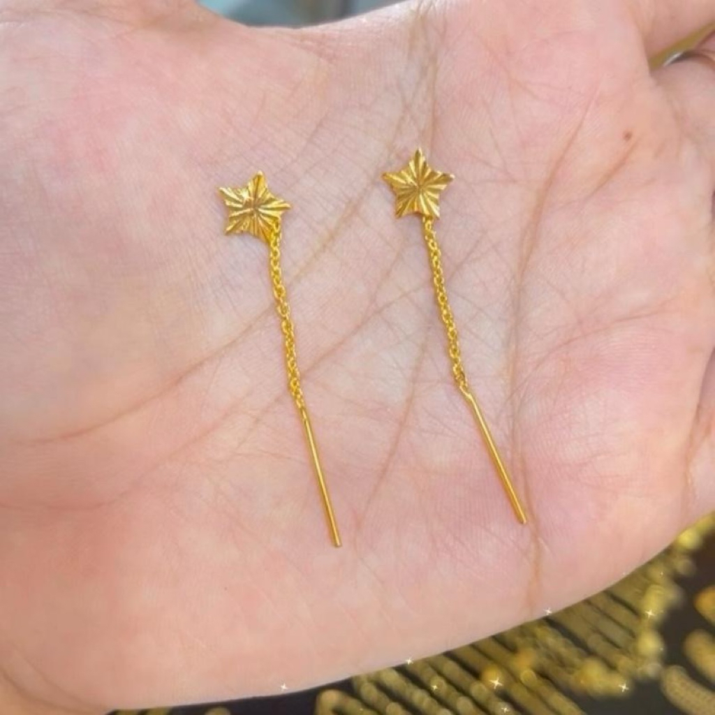 anting jarum bintang anting jarum polos anting rante tusuk