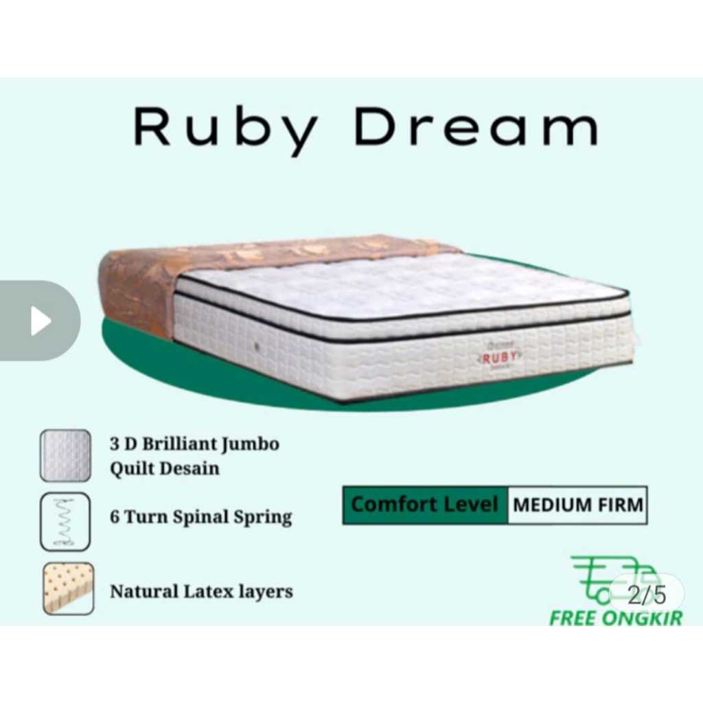 KASUR SPRING BED GUHDO RUBY DREAM LATEX - DIVAN SANDARAN LEGACY