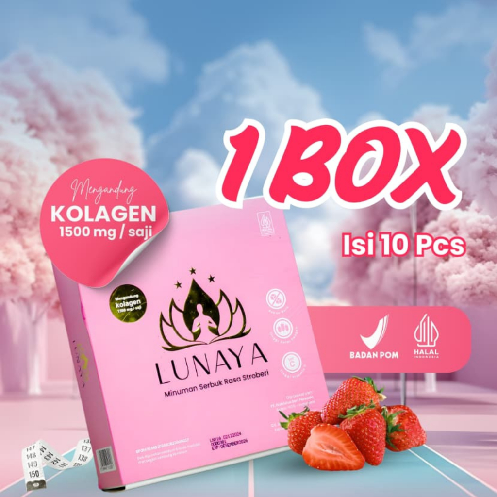 

Fiber Drink Lunayafit Stoberry 1 box 10 sachet minuman serat diet