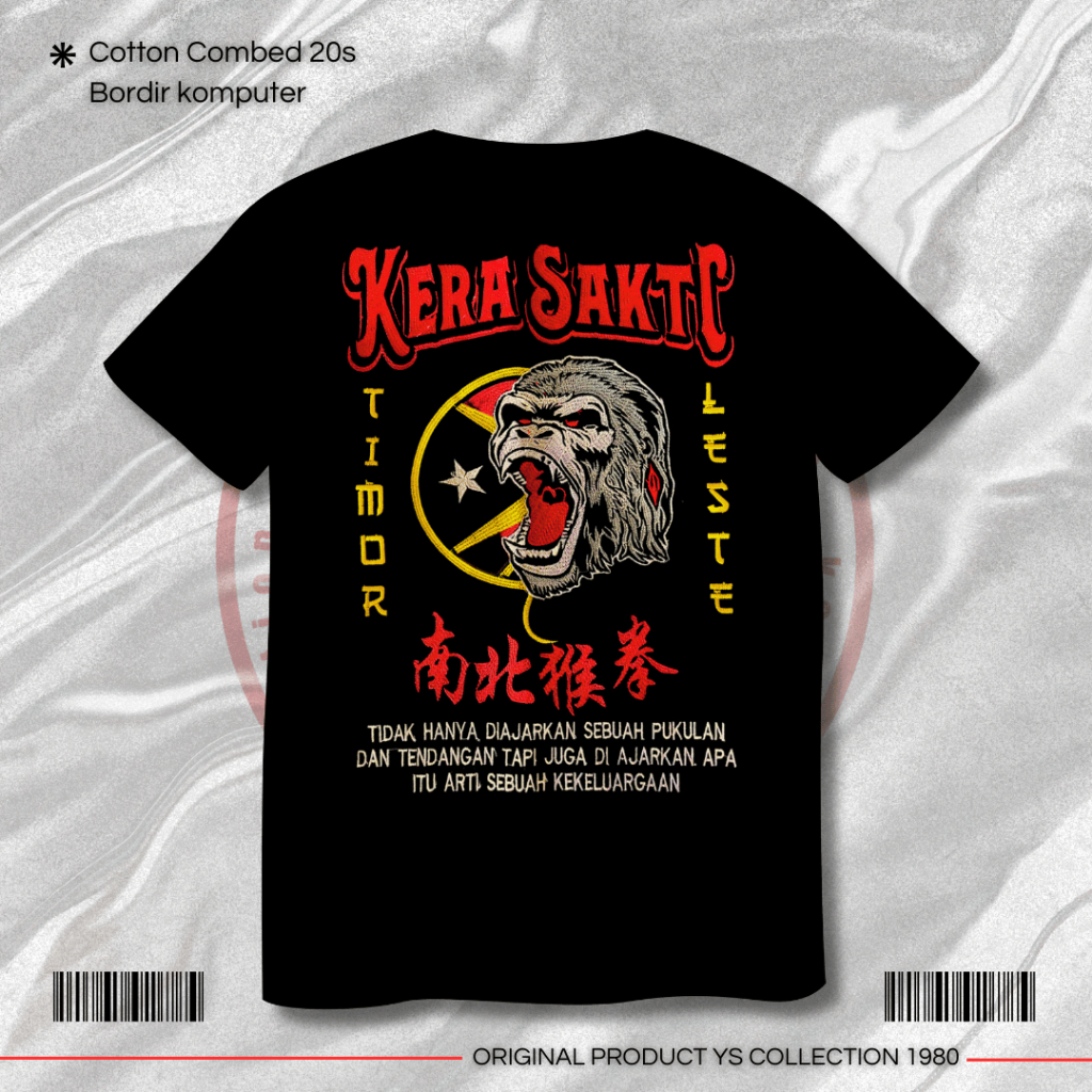 Kaos Bordir Kera Sakti Timor Leste | Kaos IKSPTL Bordir kain premium kualitas tinggi