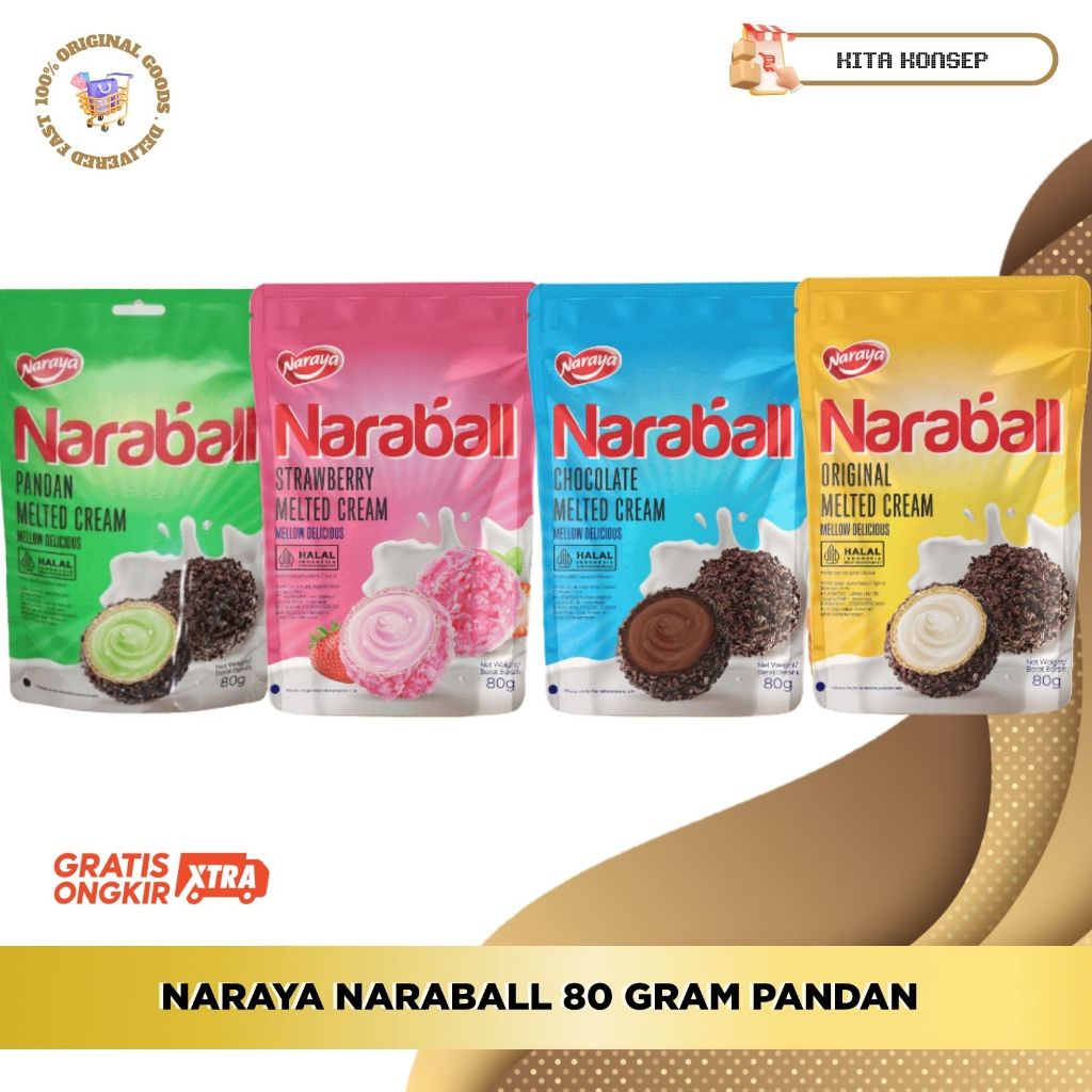 

Wafer Ball | Naraya Naraball 80gr | Pandan